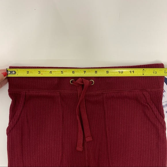 Scoop Maroon Red Cozy Soft Ribbed Pajama Set Shirt & High Waisted Jogger New Nwt - Picture 14 of 16